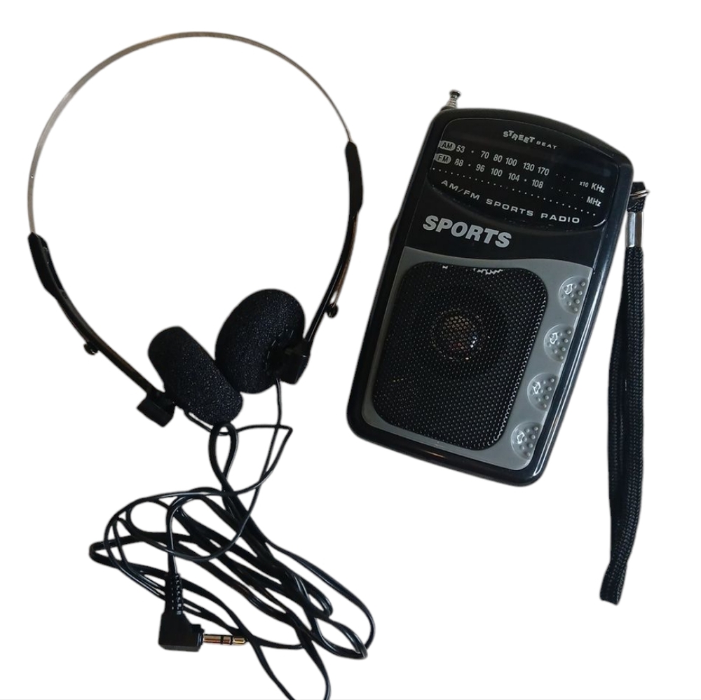 Vintage 80's Lenoxx‎ Sound Sports Portable AM FM Radio-Model PR-35/WORKS